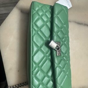 Green Quilted Women's Bag